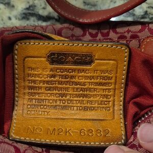 Coach Burgundy Leather Handbag